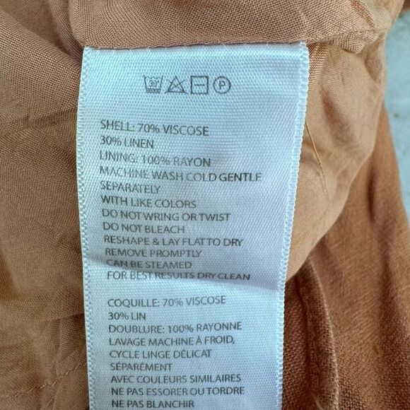 Urban Outfitters Women's Mini Dress Houston Drop Waist Button Linen size M - Picture 6 of 8